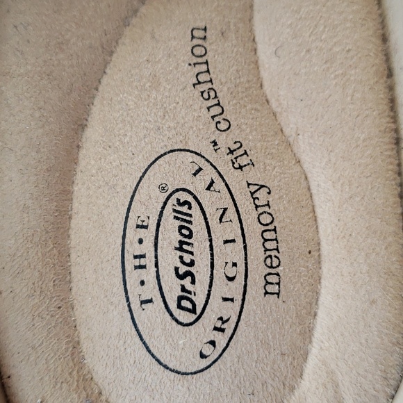 Dr. Scholl's Round Up White Leather Embroidered Heeled Mule Clog, Size 7.5 - Picture 6 of 9